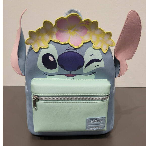 Disney Loungefly Stitch Mini Backpack NWT Factory Stuffed Lili and Stich - Picture 1 of 5